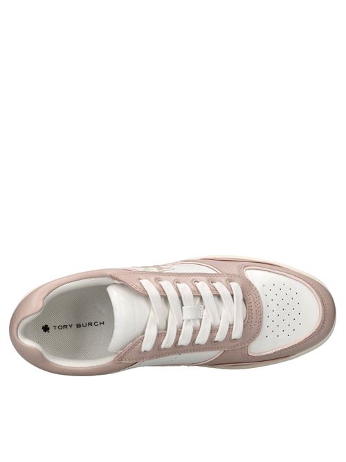 Sneakers in pelle TORY BURCH | 152959 CLOVER COURT NAPPA LEATHERBIANCO-ROSA